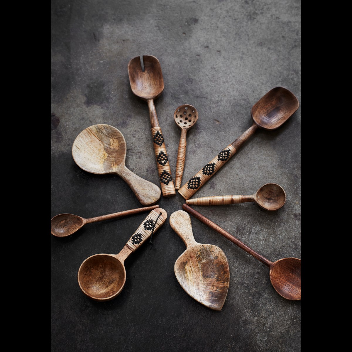 Wooden serving spoons