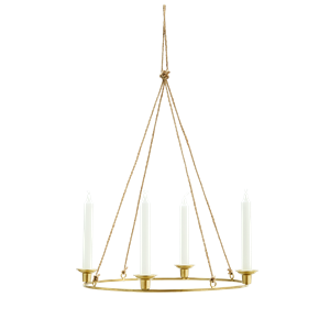 Round hanging candle holder