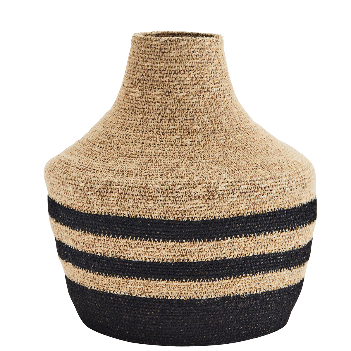 Seagrass vase w/ stitching