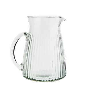 Glass jug w/ grooves