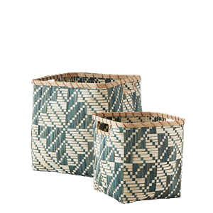 Square bamboo baskets