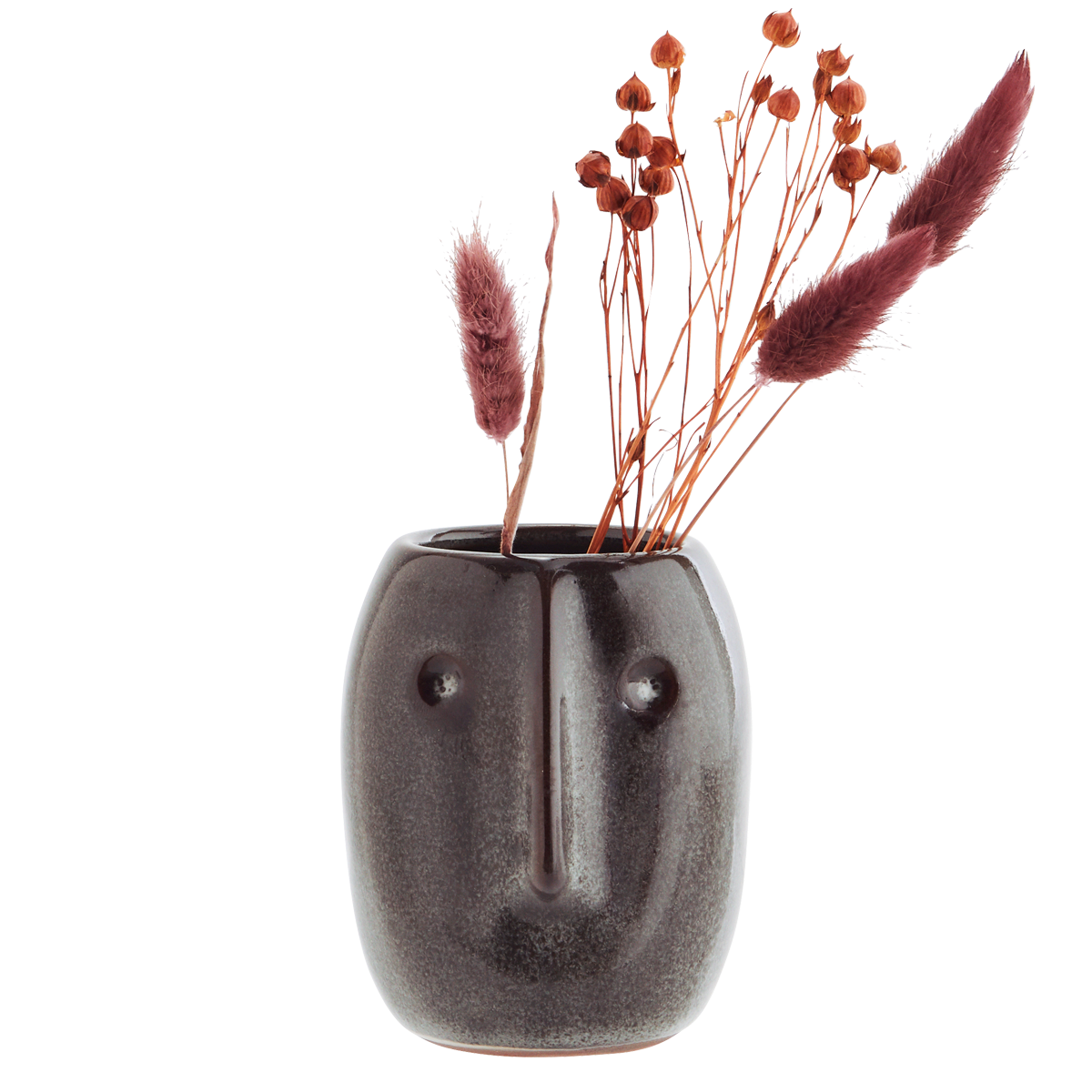 Flower pot w/ face imprint