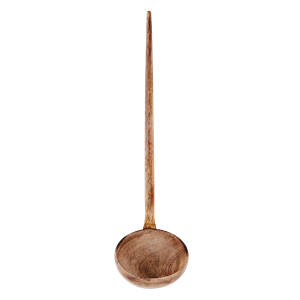 Hand carved wooden ladle