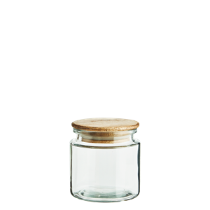Glass jar w/ wooden lid