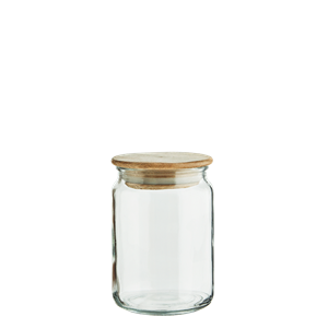 Glass jar w/ wooden lid